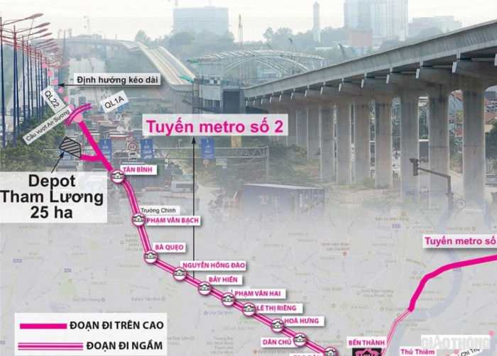 dự kiến năm 2022 khởi công tuyến metro số 2 bến thành-tham lương