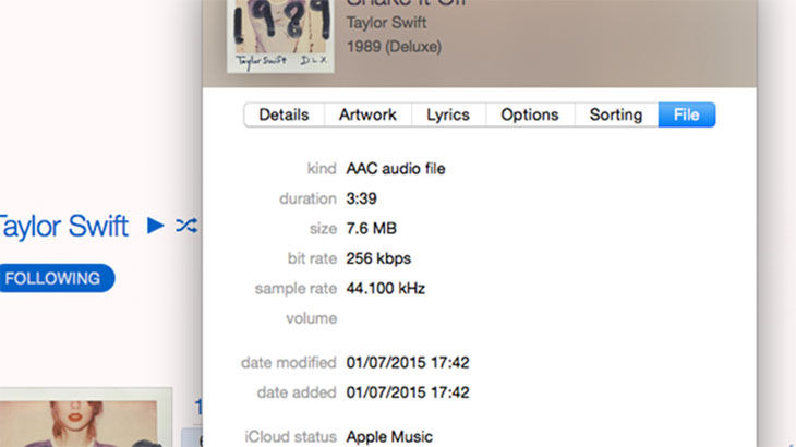 Apple Music sử dụng chuẩn âm nhạc AAC 256kbps