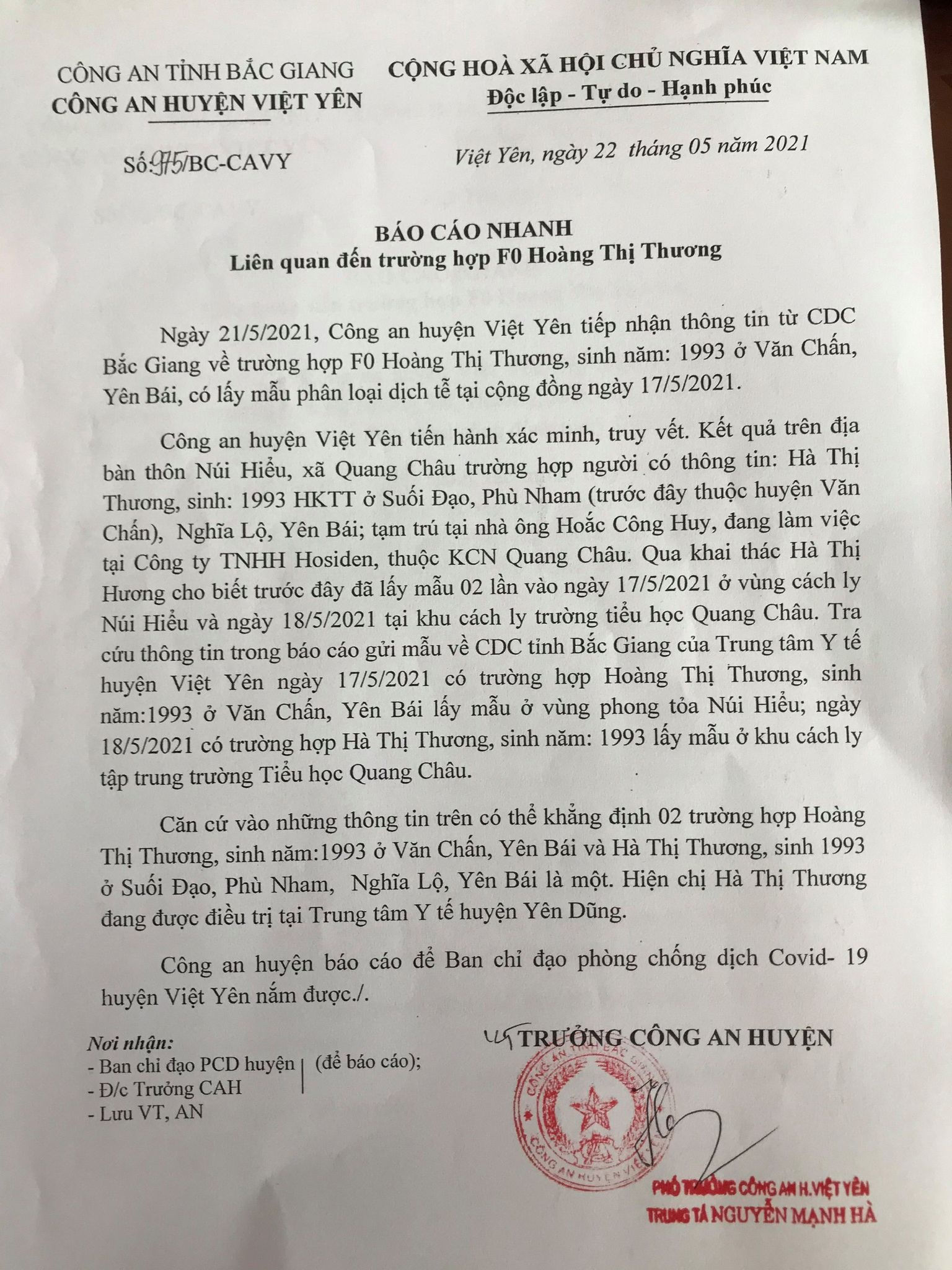 Nữ công nhân bị cho là trốn cách ly đang điều trị bệnh ở Bắc Giang - 2