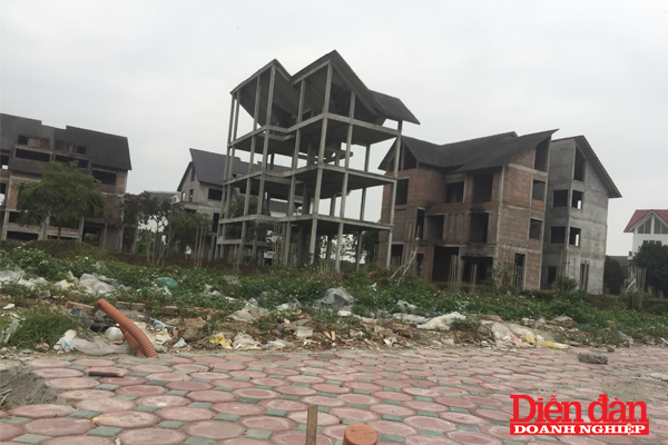 Khu đô thị Ngôi nhà mới tại Quốc Oai (Hà Nội) nhưng luôn thấp thoáng bóng dáng những ngôi biệt thự bỏ hoang