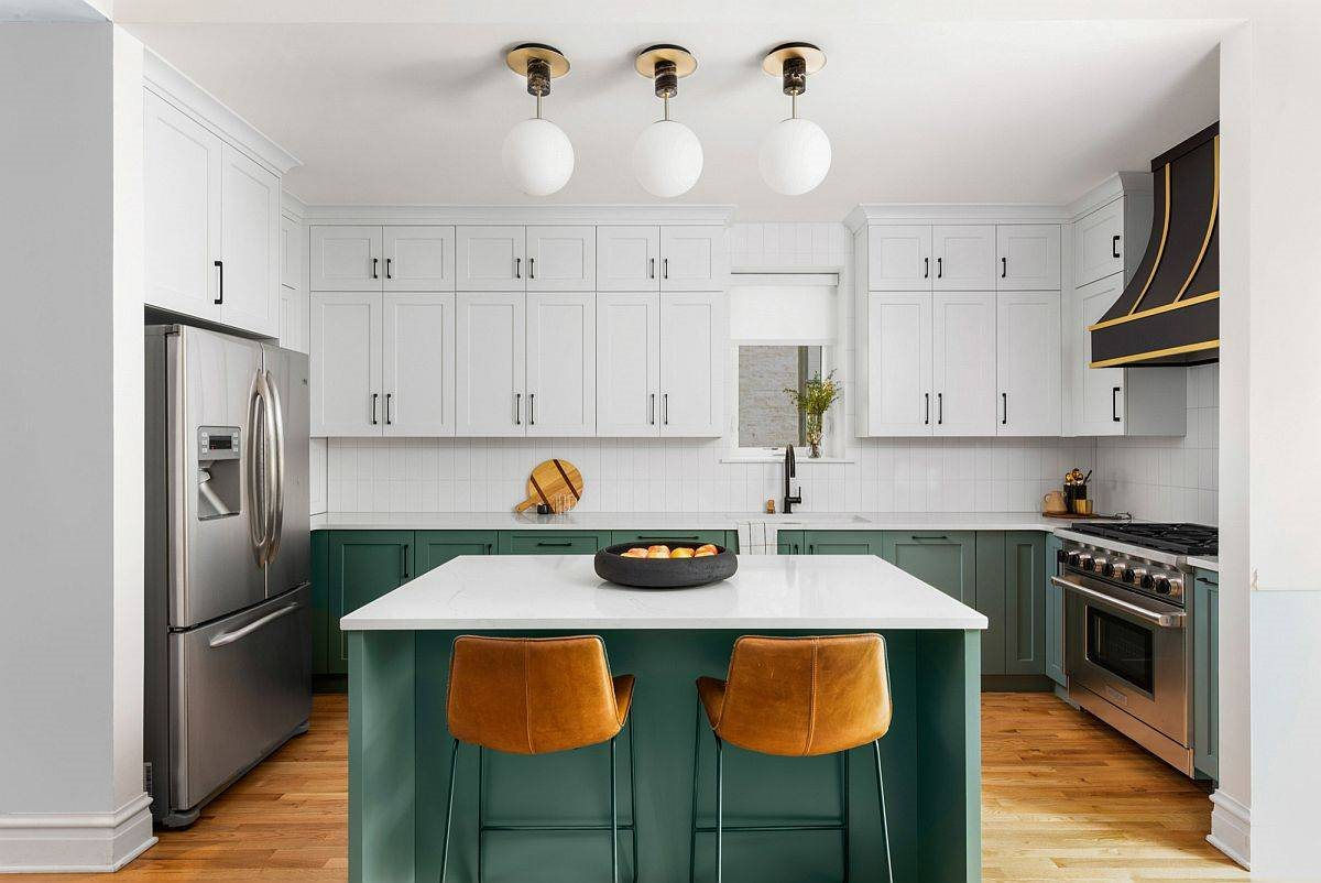 polished-contemporary-kitchen-in-white-with-captivating-island-in-deep-green-along-with-green-cabinets-47618.jpg