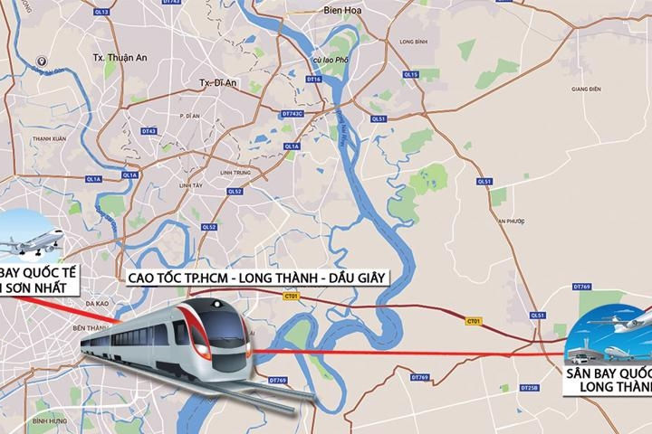 Sẽ có tuyến đường sắt Thủ Thiêm - Long Thành vào năm 2030