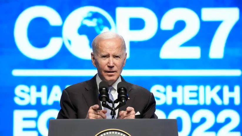 COP27: Tổng thống Mỹ Joe Biden kêu gọi thế giới 'đẩy mạnh' cuộc chiến chống khí hậu - Ảnh 1.
