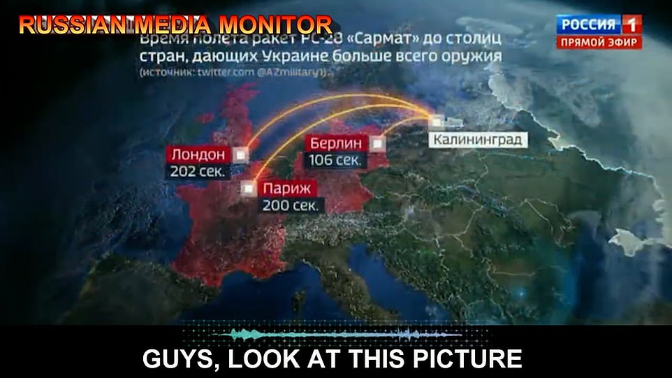 Truyền hình Nga mô phỏng cuộc tấn công hạt nhân vào 3 thủ đô ở châu Âu - Ảnh 2.