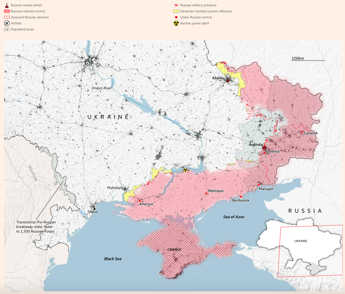 Bản đồ chiến sự Nga vào Ukraina: Cập nhật mới nhất - Ảnh 1.