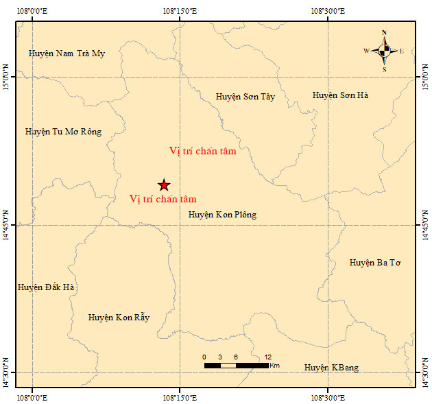 Sáng nay, Kon Tum lại động đất 3,3 độ richter - Ảnh 1.