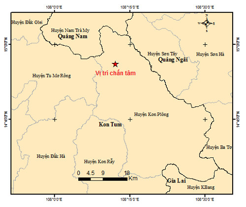 Sáng nay, huyện Kon Plông, Kon Tum xảy ra 5 trận động đất liên tiếp - Ảnh 1.