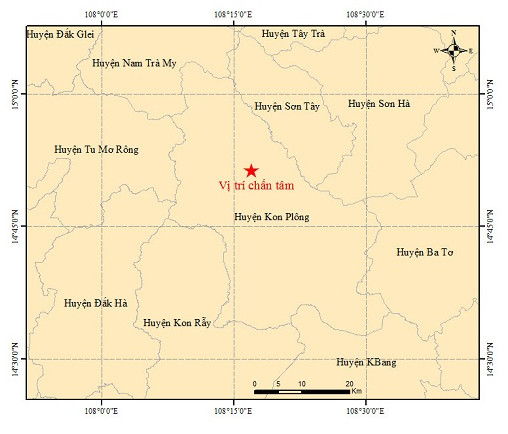 Kon Tum lại xảy ra 2 trận động đất ở huyện Kon Plông - Ảnh 1.