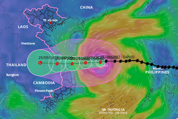 Siêu bão Noru gây gió giật cấp 17, sóng lớn và lốc xoáy trên biển - Ảnh 1.