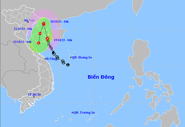 Bão số 5 đang giật cấp 10, di chuyển theo hướng Bắc Tây Bắc - Ảnh 1.