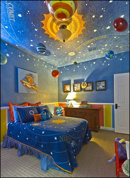 Mang cả vũ trụ rộng lớn vào phòng ngủ cho trẻ- Ảnh 1.