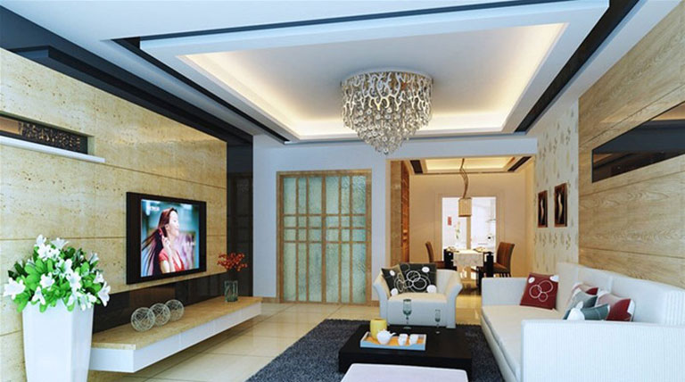 Thiết kế trần nhà đa dạng và cá tính cho phòng khách- Ảnh 2.