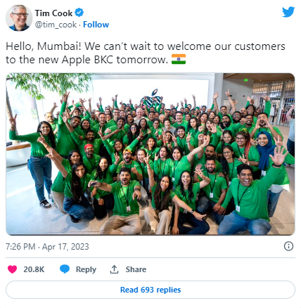 Apple khai trương cửa hàng đầu tiên tại Ấn Độ - Ảnh 1.