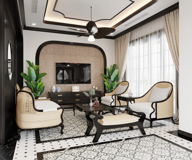Thiết kế nội thất theo phong cách Indochine vừa hiện đại vừa hoài cổ - Ảnh 8.