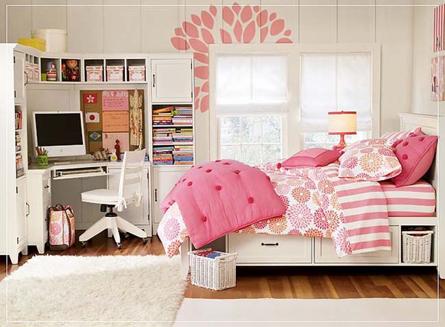 22 mẫu phòng ngủ ''sắc hồng'' dành cho cô nàng tuổi teen - Ảnh 5.