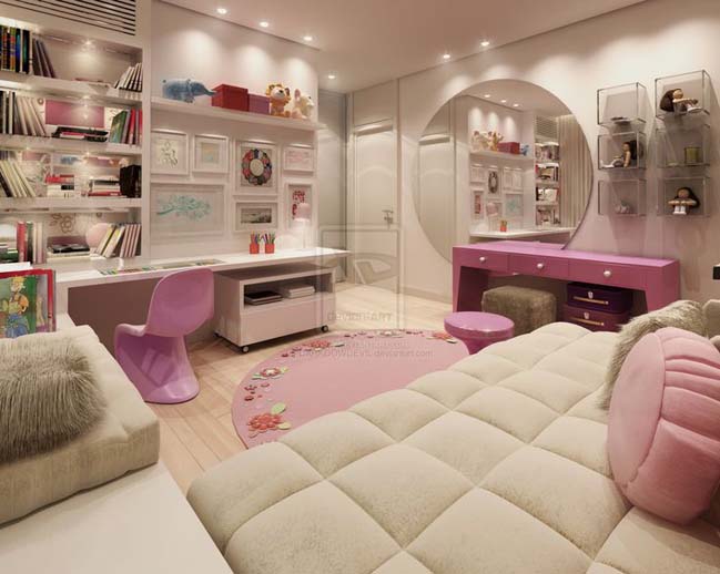 22 mẫu phòng ngủ ''sắc hồng'' dành cho cô nàng tuổi teen - Ảnh 22.