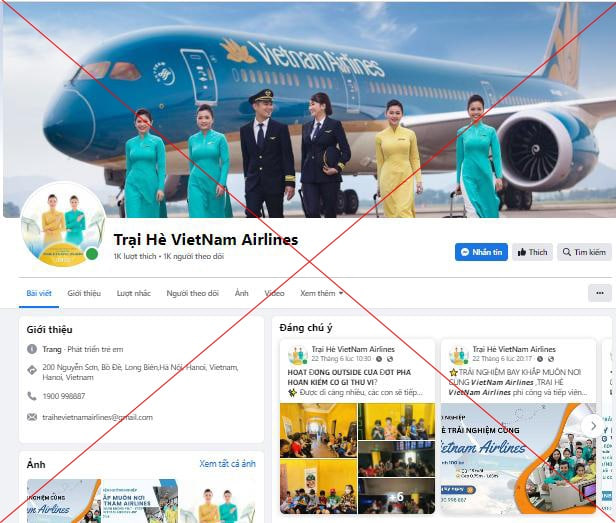 Vietnam Airlines cảnh báo giả mạo trại hè hướng nghiệp hàng không - Ảnh 1.