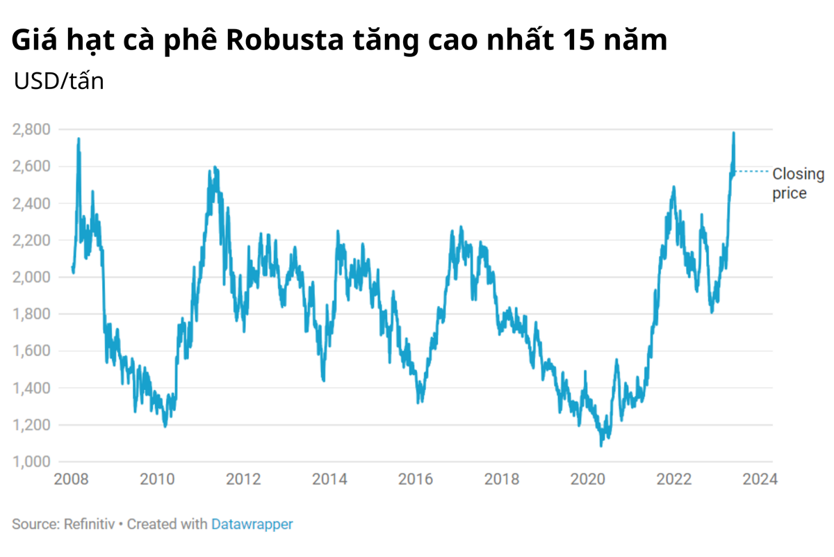 El Nino sẽ khiến giá cà phê robusta Việt Nam và  Indonesia tiếp tục tăng cao - Ảnh 3.