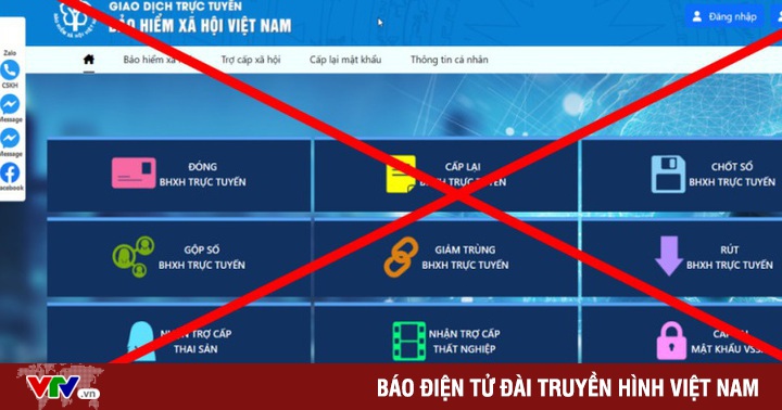 Cảnh báo web giả mạo Cổng dịch vụ công của BHXH Việt Nam