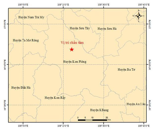 Liên tiếp xảy ra 9 trận động đất trong sáng nay ở Kon Tum  - Ảnh 1.