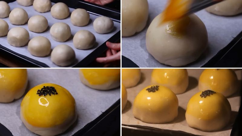 Món ngon mỗi ngày: Cách làm bánh trung thu Đài Loan nhân mè đen cốm dừa đơn giản - Ảnh 8.