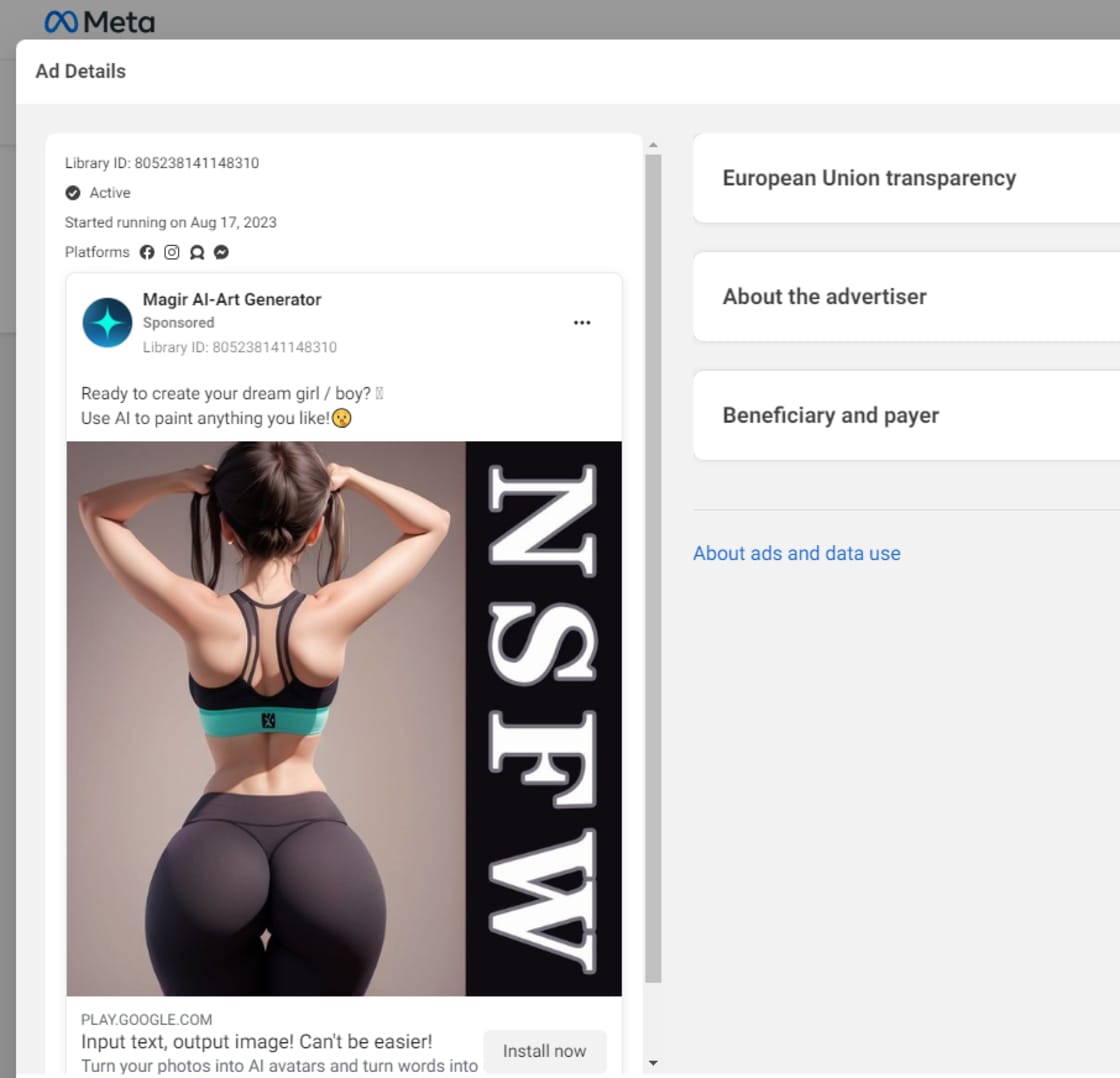 Quảng cáo về mại dâm AI đang tràn ngập Instagram và TikTok - Ảnh 3.