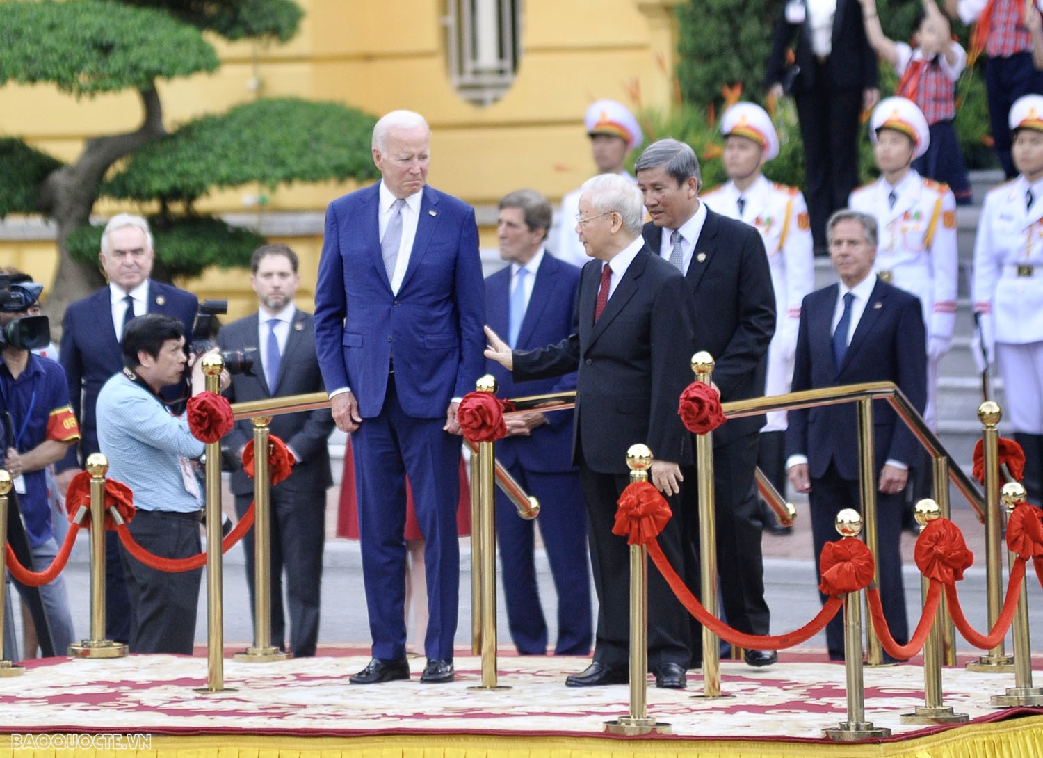 Tổng Bí thư Nguyễn Phú Trọng chủ trì lễ đón chính thức Tổng thống Hoa Kỳ Joe Biden - Ảnh 4.