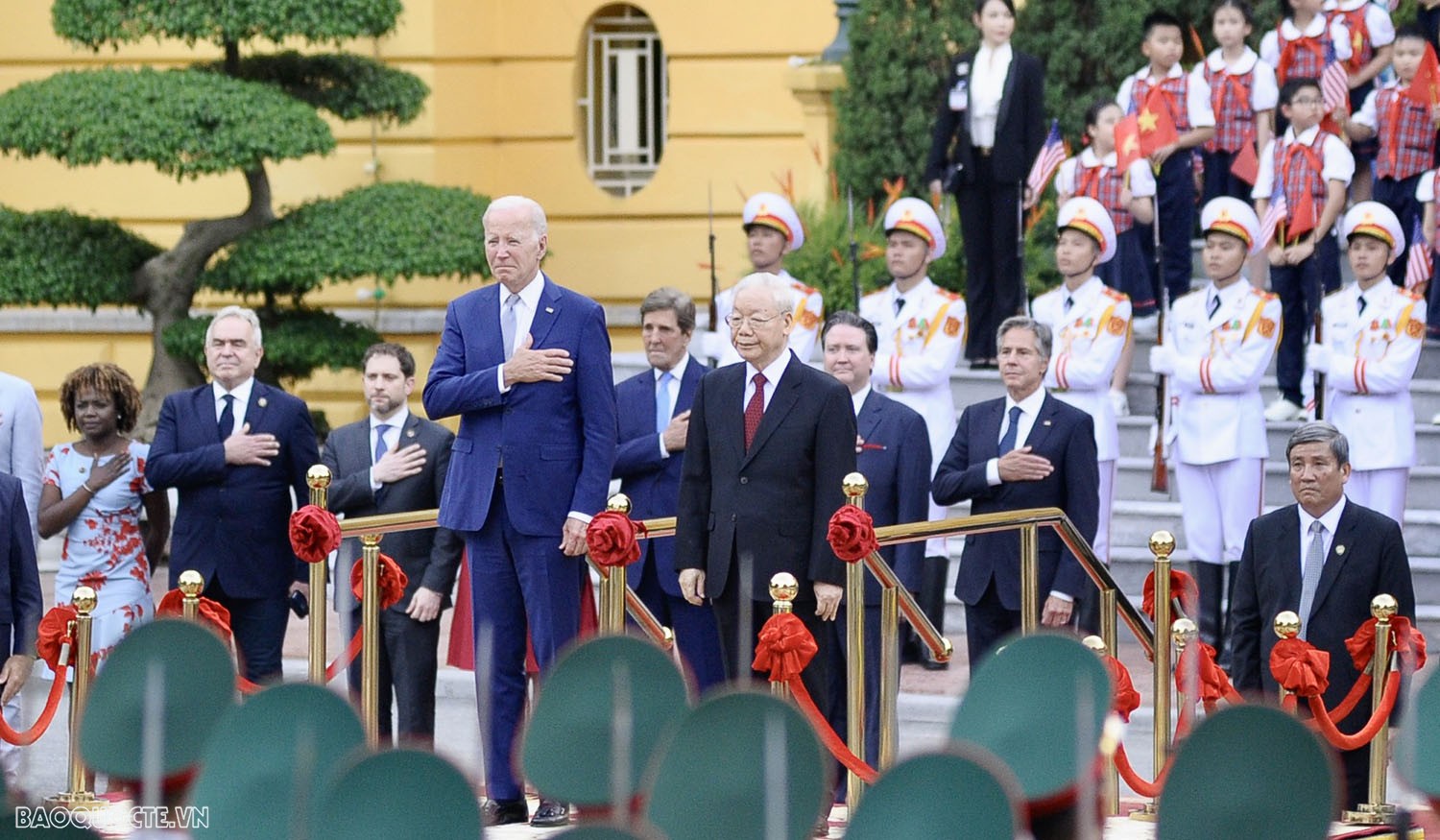 Tổng Bí thư Nguyễn Phú Trọng chủ trì lễ đón chính thức Tổng thống Hoa Kỳ Joe Biden - Ảnh 5.