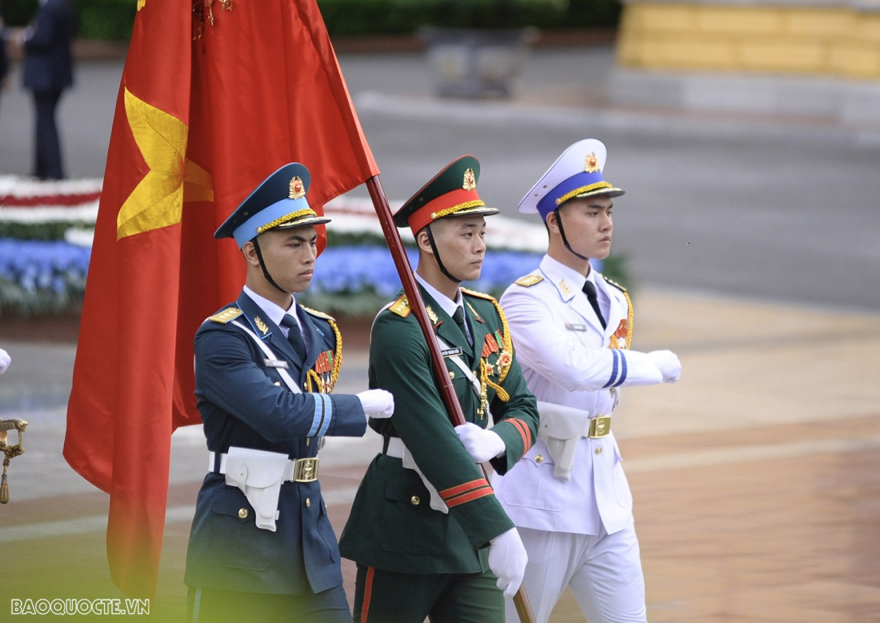 Tổng Bí thư Nguyễn Phú Trọng chủ trì lễ đón chính thức Tổng thống Hoa Kỳ Joe Biden - Ảnh 7.