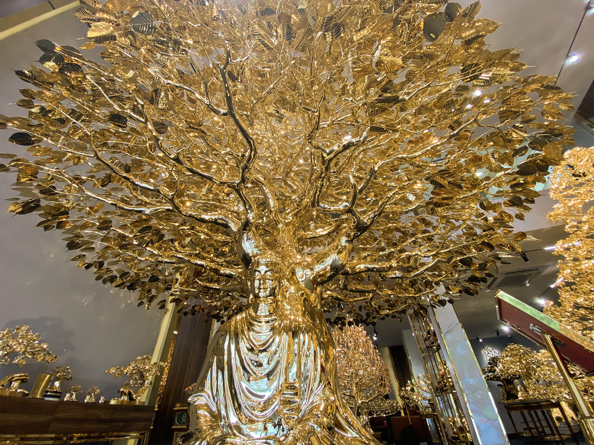 Chiêm ngưỡng cây bồ đề mạ vàng, nặng hơn 1 tấn trị giá 26 tỷ đồng ở TP.HCM- Ảnh 5.