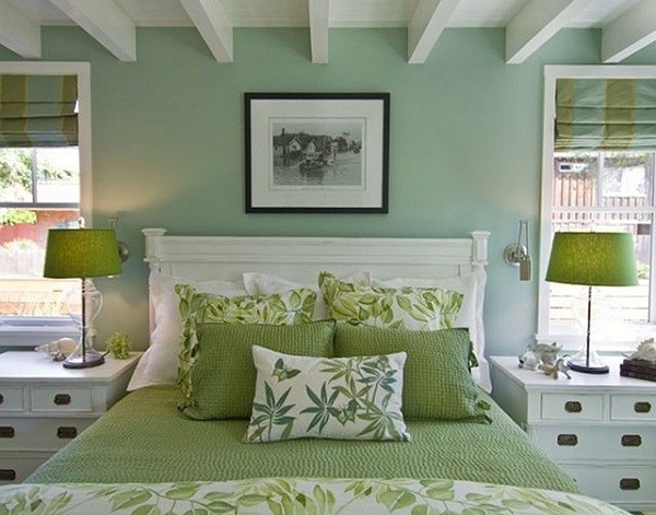 Phòng ngủ màu xanh lá Pastel nhẹ nhàng, dễ thương nhưng vẫn hiện đại- Ảnh 1.