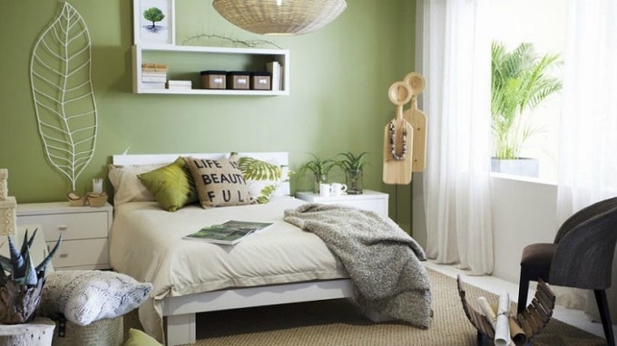 Phòng ngủ màu xanh lá Pastel nhẹ nhàng, dễ thương nhưng vẫn hiện đại- Ảnh 2.