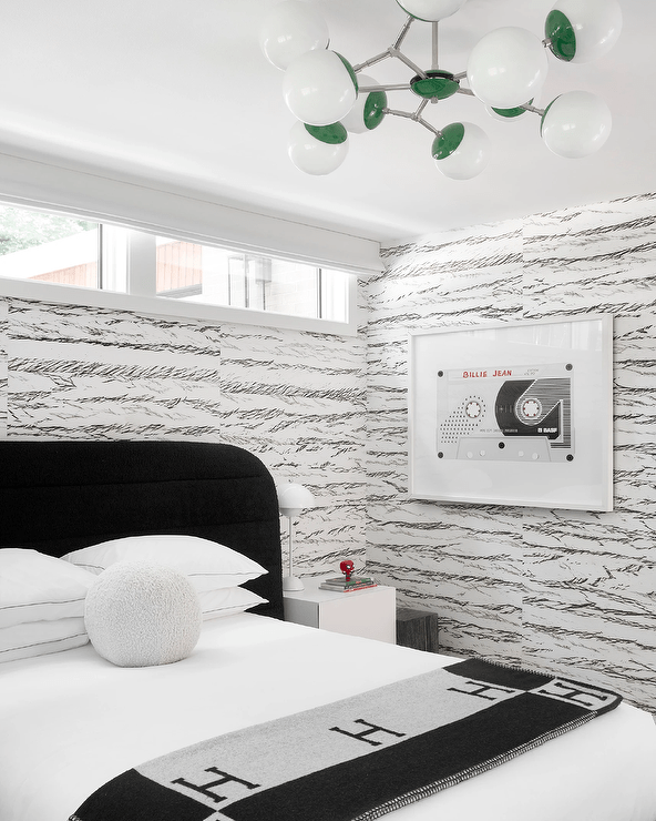 Ý tưởng phòng ngủ màu đen và trắng hoàn hảo cho không gian sắc sảo hiện đại- Ảnh 6.