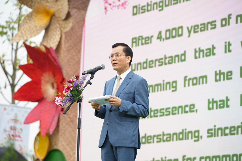 Hàng ngàn du khách hào hứng đường hoa Home Hanoi Xuan 2024- Ảnh 1.