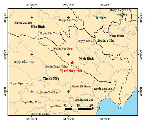 Động đất 3,4 độ richter xảy ra tại tỉnh Ninh Bình- Ảnh 1.