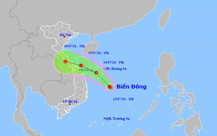 Áp thấp nhiệt đới giật cấp 8 hình thành trên Biển Đông, đất liền mưa lớn- Ảnh 1.