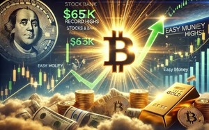 Bitcoin phá mốc 65.000 USD, cổ phiếu và vàng lập kỷ lục mới khi chính sách tiền tệ thúc đẩy thị trường