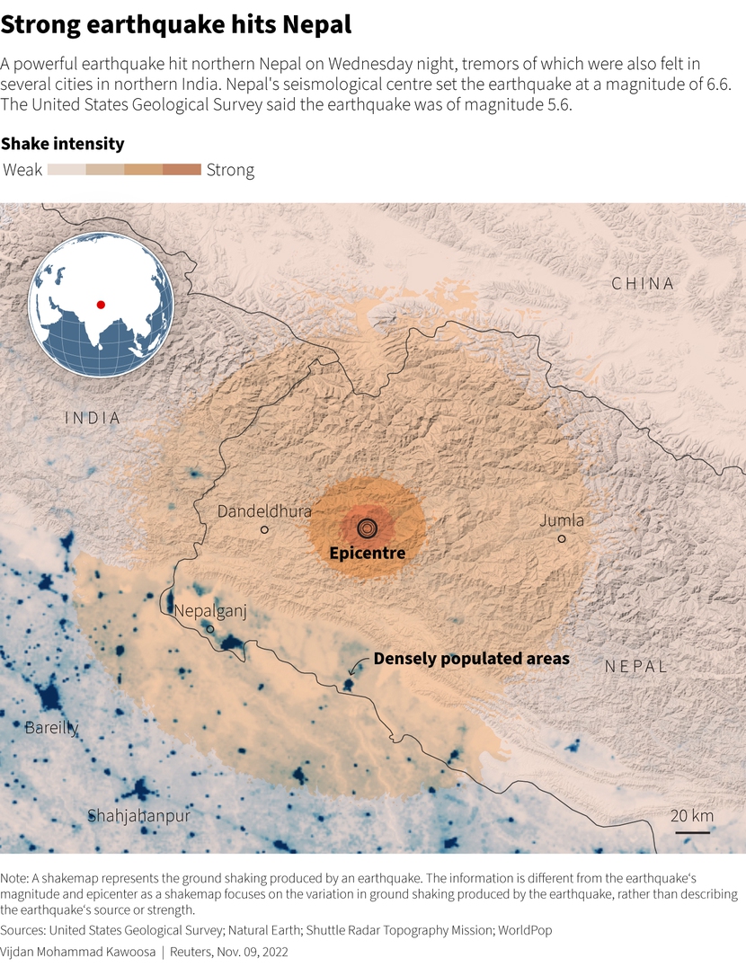 Trận động đất mạnh ở Nepal, làm rung chuyển New Delhi - Ảnh 1.