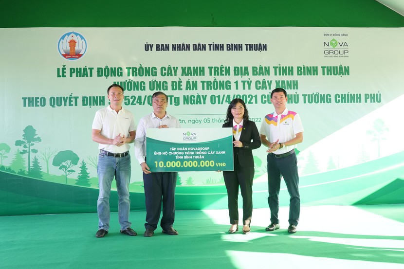NovaGroup hưởng ứng kế hoạch trồng cây xanh trên địa bàn tỉnh Bình Thuận - Ảnh 1.