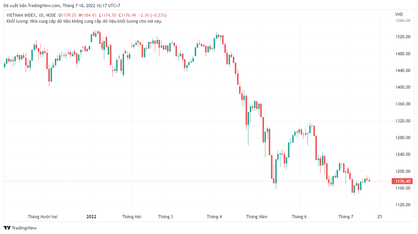 Chứng khoán hôm nay 18/7: VN-Index tiếp tục giảm, cổ phiếu nuôi diễn biến tích cực - Ảnh 1.