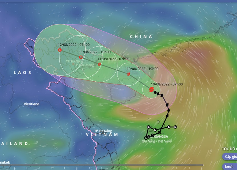 Dự báo sáng 11/8, bão số 2 giật cấp 10 sẽ đổ bộ vào Quảng Ninh, Nam Định - Ảnh 1.