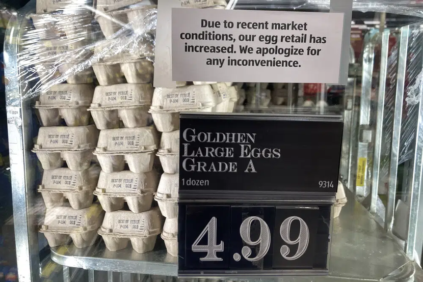 Giá trứng gà ở Mỹ tăng cao gây áp lực cho người tiêu dùng - Ảnh 1.