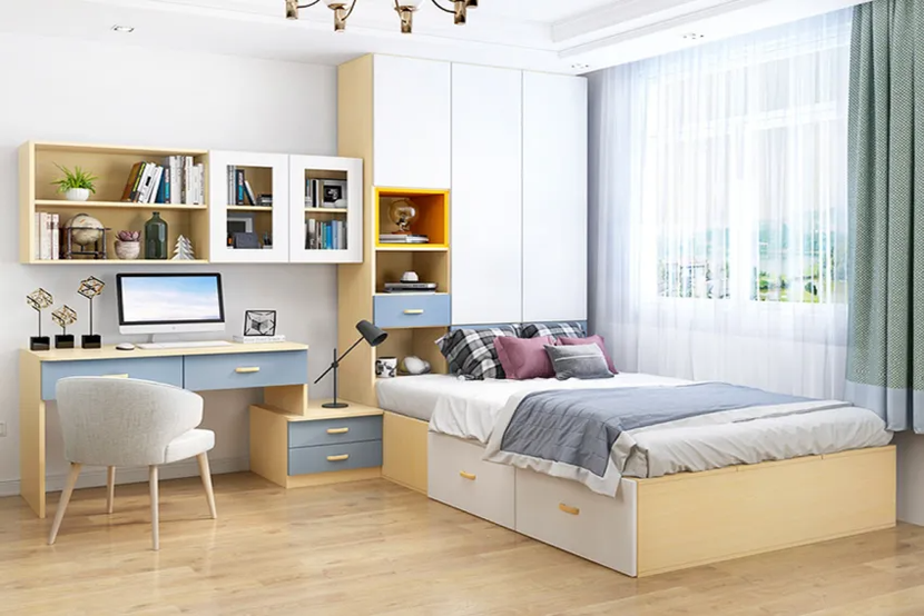 Giường ngủ liền tủ giải pháp tối ưu cho phòng có diện tích nhỏ - Ảnh 4.