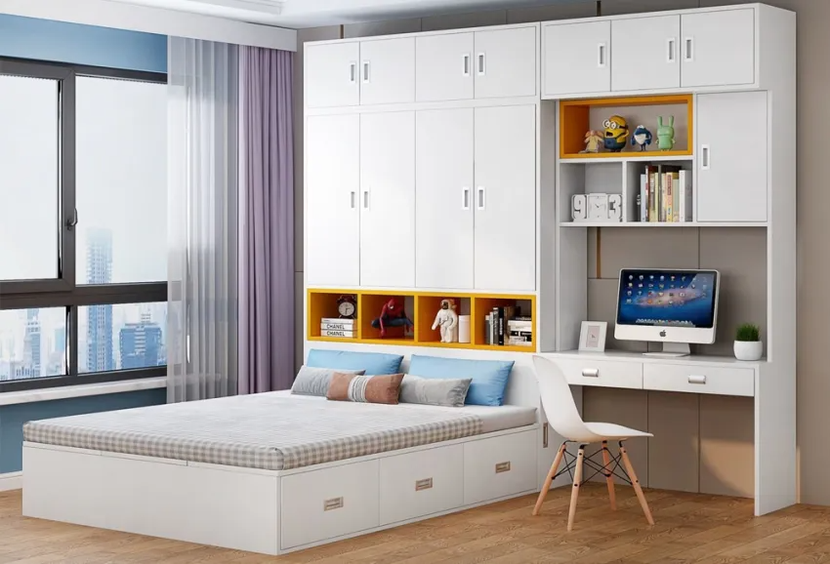 Giường ngủ liền tủ giải pháp tối ưu cho phòng có diện tích nhỏ - Ảnh 6.