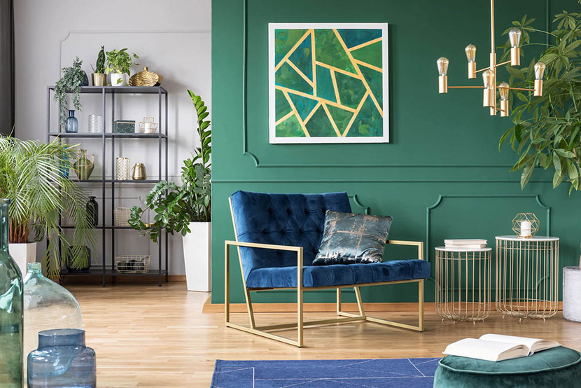 10 cách mix màu xanh lam tràn đầy năng lượng cho phòng khách- Ảnh 6.