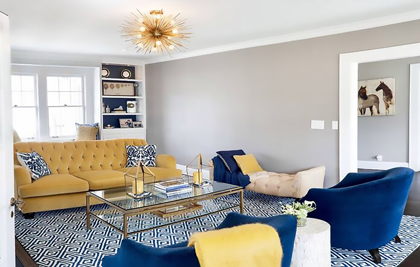 10 cách mix màu xanh lam tràn đầy năng lượng cho phòng khách- Ảnh 19.