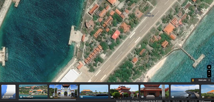 Ảnh vệ tinh Google Maps hiển thị lại cờ Việt Nam tại Trường Sa - Ảnh 1.