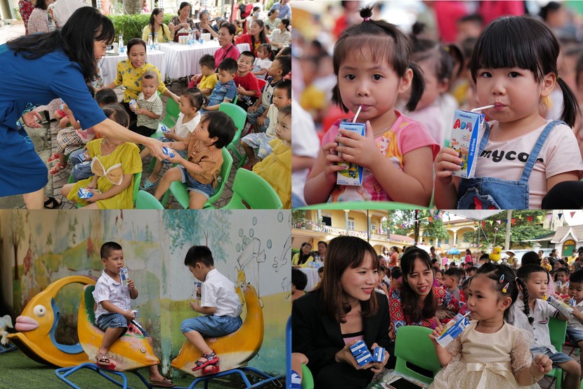 Quỹ sữa vươn cao Việt Nam và Vinamilk trao sữa đến trẻ em nhân dịp năm học mới - Ảnh 2.