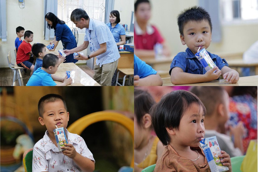 Quỹ sữa vươn cao Việt Nam và Vinamilk trao sữa đến trẻ em nhân dịp năm học mới - Ảnh 4.