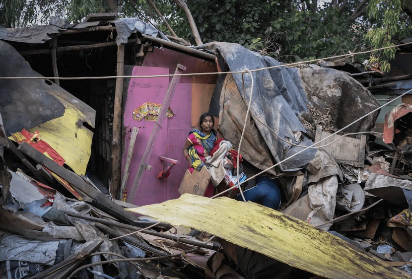 Những khu ổ chuột ở New Delhi bị san phẳng trước hội nghị thượng đỉnh G20 - Ảnh 7.